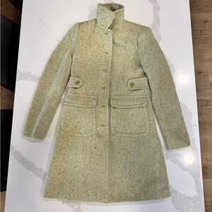 Moda International Cream Herringbone Trench Coat